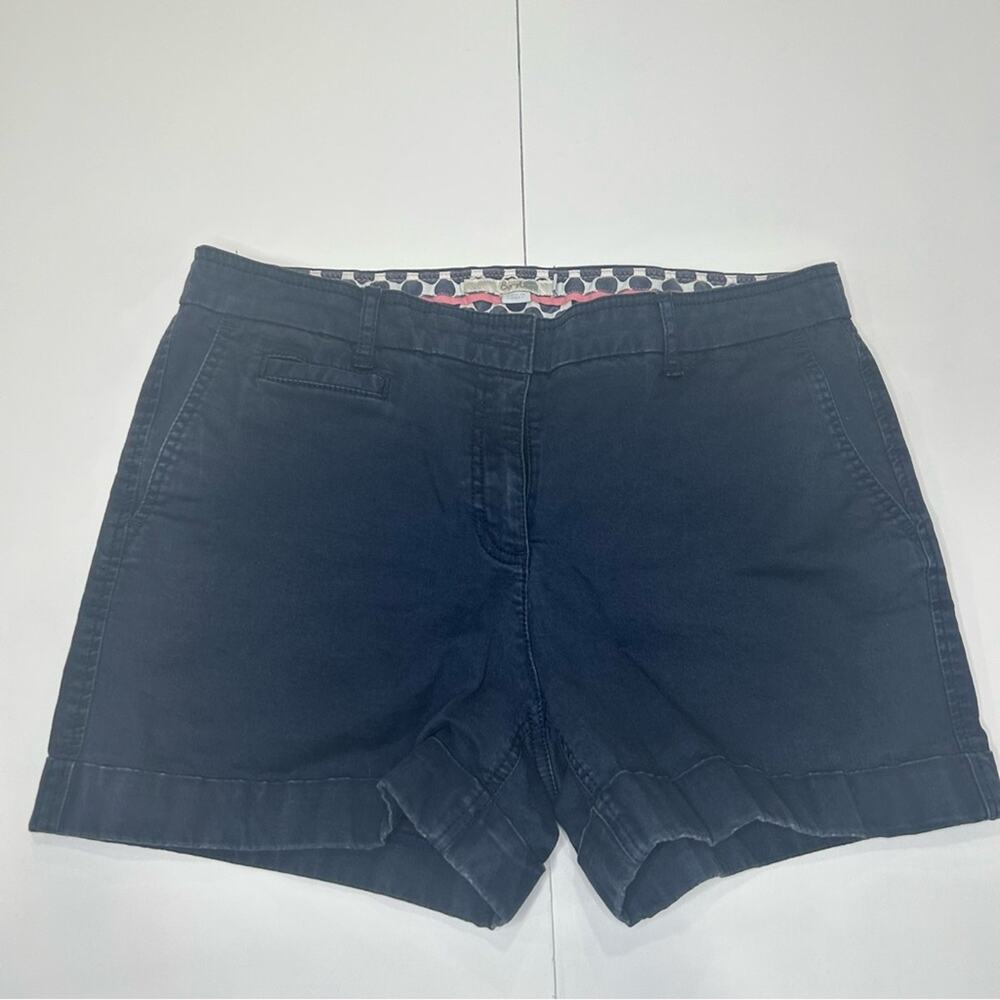 Boden Navy Cotton Chino Shorts with side pockets. Women’s 8